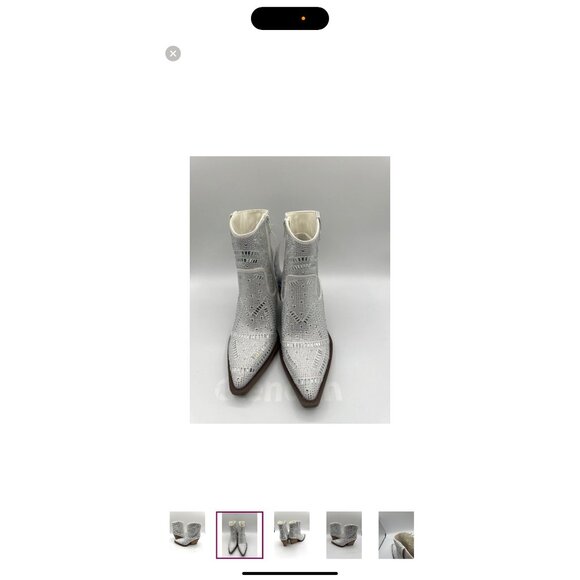Very G 8.Size 8.5M  Western Edge Rhinestone Cowgirl Pointed Toe Ankle Boots - Picture 8 of 8
